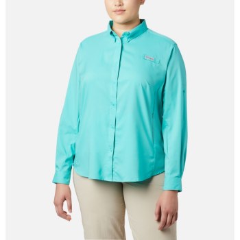 Columbia Ženske Košulje - PFG Tamiami II Long Sleeve Plus Size Plave | SIVW-86540